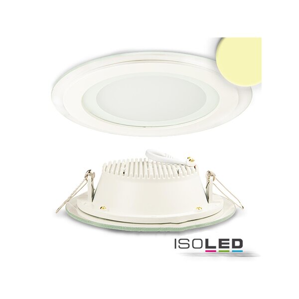 LED Downlight, 12W, Glas, seitlich abstrahlend, warmweiß