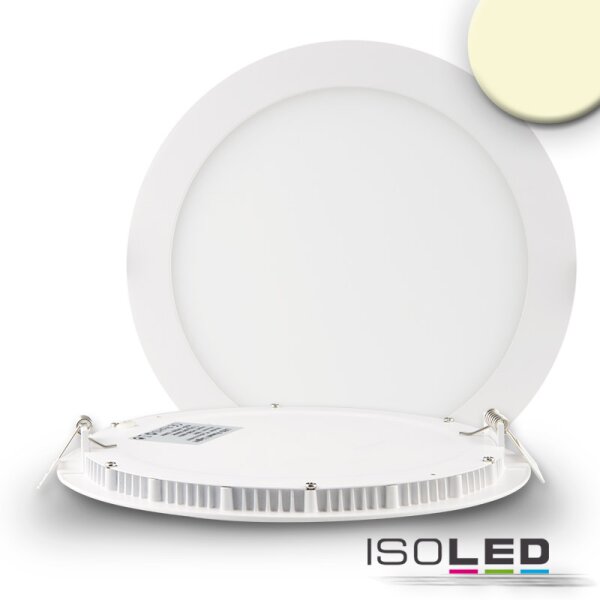 LED Downlight, 18W, ultra flach, rund, weiß, warmweiß, dimmbar