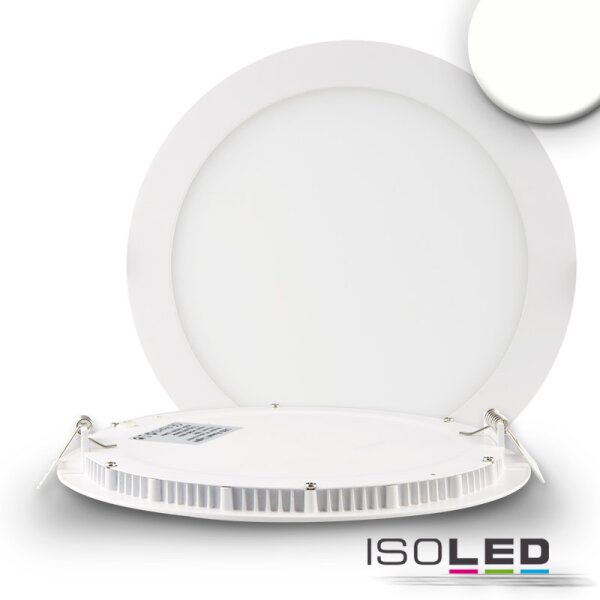 LED Downlight, 18W, ultra flach, rund, weiß, neutralweiß