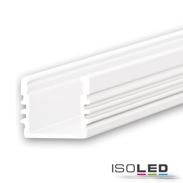 LED Aufbauprofil SURF12 Aluminium pulverbeschichtet weiß RAL 9010, 200cm