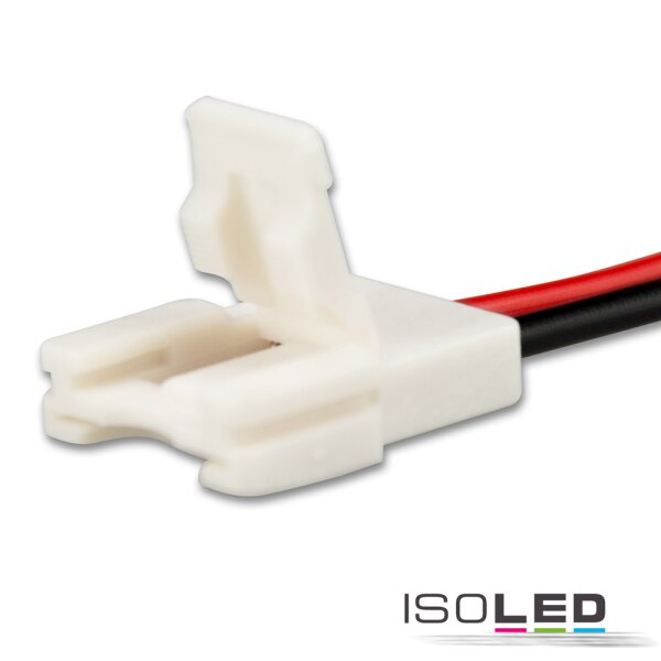 Clip-Kabelanschluss (max. 5A) für 2-pol. IP20 Flexstripes mit Breite 10mm, Pitch-Abstand >8mm