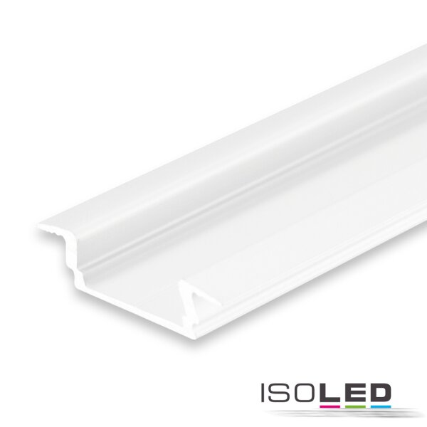 LED Einbauprofil DIVE12 FLAT Aluminium pulverbeschichtet weiß RAL 9010, 200cm