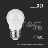 4.5W G45 PLASTIC BULB WITH SAMSUNG CHIP 4000K E27 A++