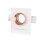 1XGU10 WHITE GYPSUM RECESSED LIGHT WITH MATT ROSE GOLD METAL -SQUARE