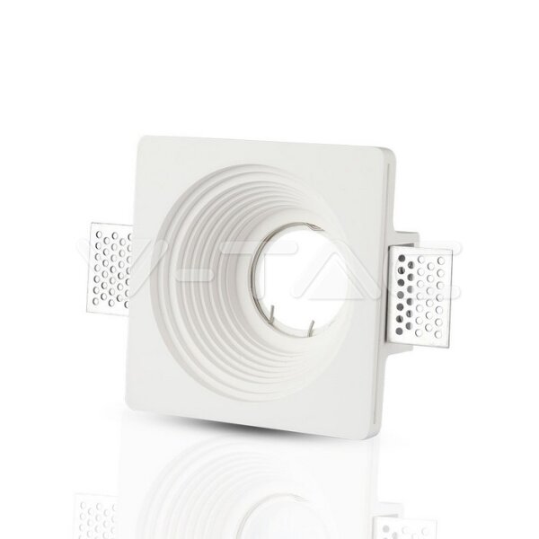 1XGU10 WHITE GYPSUM RECESSED LIGHT-ROUND