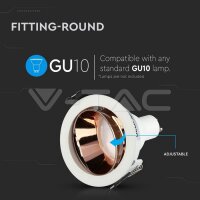 GU10 FITTING ROUND-WHITE+ROSE GOLD