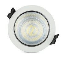 GU10 FITTING ROUND-WHITE+CHROME