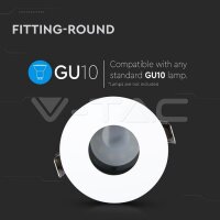 GU10 FITTING ROUND-WHITE+BLACK