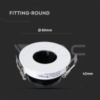 GU10 FITTING ROUND-WHITE+BLACK