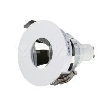 GU10 FITTING ROUND-WHITE+CHROME