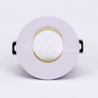 GU10 FITTING ROUND-WHITE+GOLD