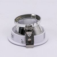 GU10 FITTING ROUND-WHITE+CHROME