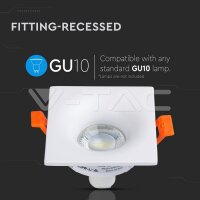 GU10 FITTING SQUARE-WHITE SOCKET FOR GU10 NOT INCLUDED