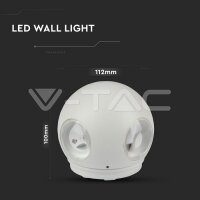 4W-LED WALL LIGHT( ROUND )-IP65-WHITE BODY-3000K