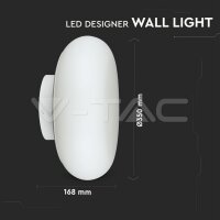 25W-LED DESIGNER WALL LIGHT-WHITE( TRIAC DIMMABLE )-3000K