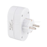 2 WAYS ADAPTER WITH EARTHING CONTACT 10/16A...