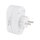 2 WAYS ADAPTER WITH EARTHING CONTACT 10/16A 250V(LABEL+POLYBAG WITH HEADCARD)-WHITE