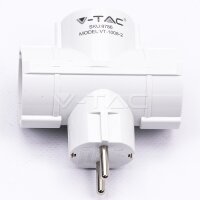 3 WAYS ADAPTER WITH EARTHING CONTACT 10/16A...