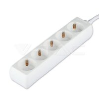 5WAYS SOCKET(3G1.5MM2 X 1.5M)POLYBAG WITH CARD-WHITE