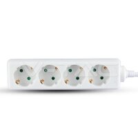 4WAYS SOCKET(3G1.5MM2 X 1.5M)POLYBAG WITH CARD-WHITE