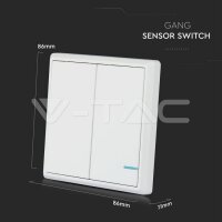 WIRELESS SWITCH 2 GANG WAY IP54