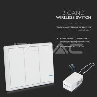 WIRELESS SWITCH 3 GANG WAY IP54