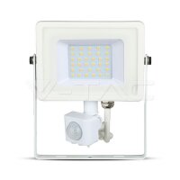 30W SMD PIR SENSOR FLOODLIGHT WITH SAMSUNG CHIP 3000K WHITE BODY WHITE GLASS