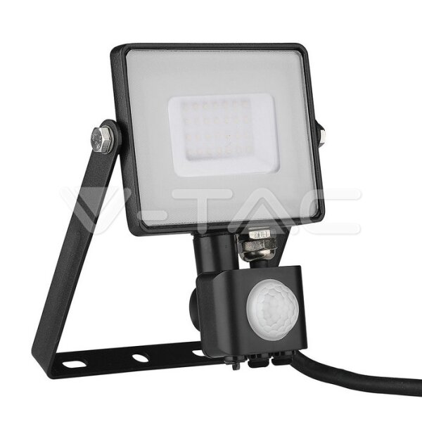 30W SMD PIR SENSOR FLOODLIGHT WITH SAMSUNG CHIP 3000K BLACK BODY GREY GLASS