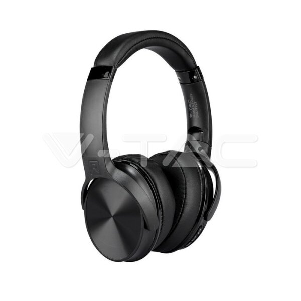 BLUETOOTH WIRELESS HEADPHONE WITH ROTABLE HEAD-500mAh-BLACK W/BAG