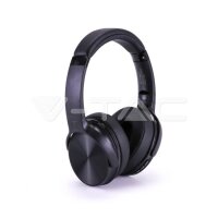 BLUETOOTH WIRELESS HEADPHONE WITH ROTABLE HEAD-500mAh-BLACK W/BAG