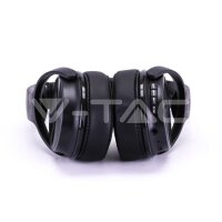 BLUETOOTH WIRELESS HEADPHONE WITH ROTABLE HEAD-500mAh-BLACK W/BAG