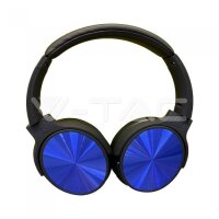 BLUETOOTH WIRELESS HEADPHONE WITH ROTABLE HEAD-500mAh-BLUE W/BAG