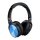 BLUETOOTH WIRELESS HEADPHONE WITH ROTABLE HEAD-500mAh-BLUE W/BAG