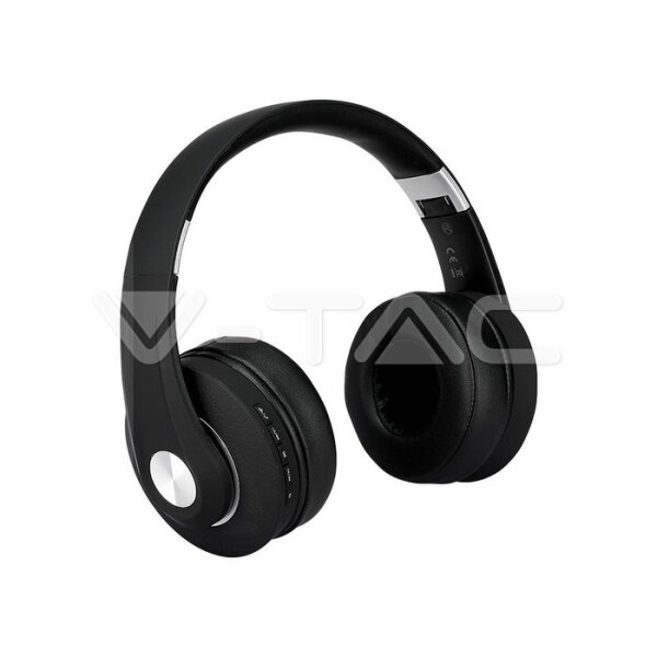 BLUETOOTH WIRELESS HEADPHONE WITH ADJUSTABLE HEAD-500mAh-BLACK W/BAG