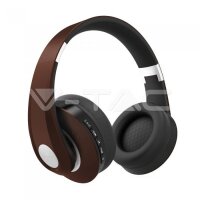 BLUETOOTH WIRELESS HEADPHONE WITH ADJUSTABLE HEAD-500mAh-BROWN W/BAG