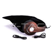 BLUETOOTH WIRELESS HEADPHONE WITH ADJUSTABLE HEAD-500mAh-BROWN W/BAG