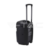 35W-RECHARGEABLE TROLLEY SPEAKER WITH ONE WIRED MICROPHONE-RF CONTROL-RGB( 12inch )