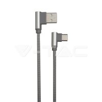 1M TYPE-C USB CABLE-GREY-DIAMOND SERIES