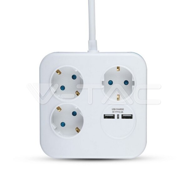 3WAYS SOCKET WITH USB-SQ-3G-1.5MM*1.4M