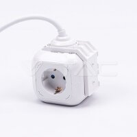 4WAYS SOCKET WITH USB-CUBIC-3G-1.5MM*1.4M