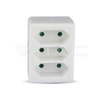 3OUTLET ADAPTER-2.5A-WHITE-LABEL+POLY BAG