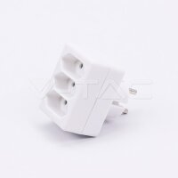 3OUTLET ADAPTER-2.5A-WHITE-LABEL+POLY BAG