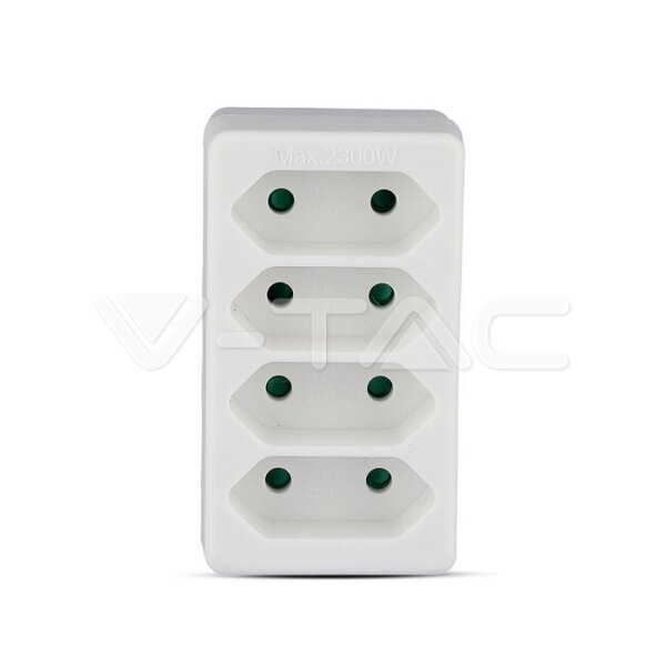 4OUTLET ADAPTER-2.5A-WHITE-LABEL+POLY BAG