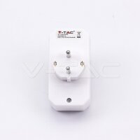 ADAPTER WITH EARTHING CONTACT-2 SOCKET-2.5A-1SOCKET-16A-WHITE