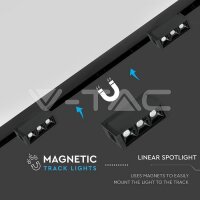 3*1W LED MAGNETIC SMD LINEAR SPOTLIGHT 4000K-BLACK IP20 24V