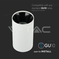 GU10 FITTING ROUND WHITE+BLACK