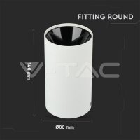 GU10 FITTING ROUND WHITE+BLACK