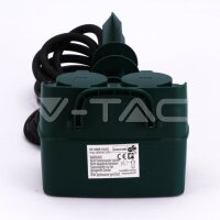 2 WAYS GARDEN SPIKE SOCKET WITH MECHANICAL TIMER 3G 1.5MM*3M )-IP44-GREEN