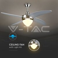 60W-LED CEILING FAN WITH LIGHT KIT-PULL CHAIN CONTROL-4 BLADES-AC MOTOR