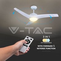 60W-LED CEILING FAN WITH RF CONTROL-3 BLADES-DC MOTOR-WHITE